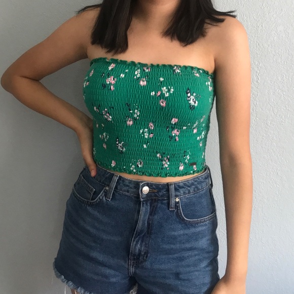 Hollister Tops - Hollister Green Tube Top